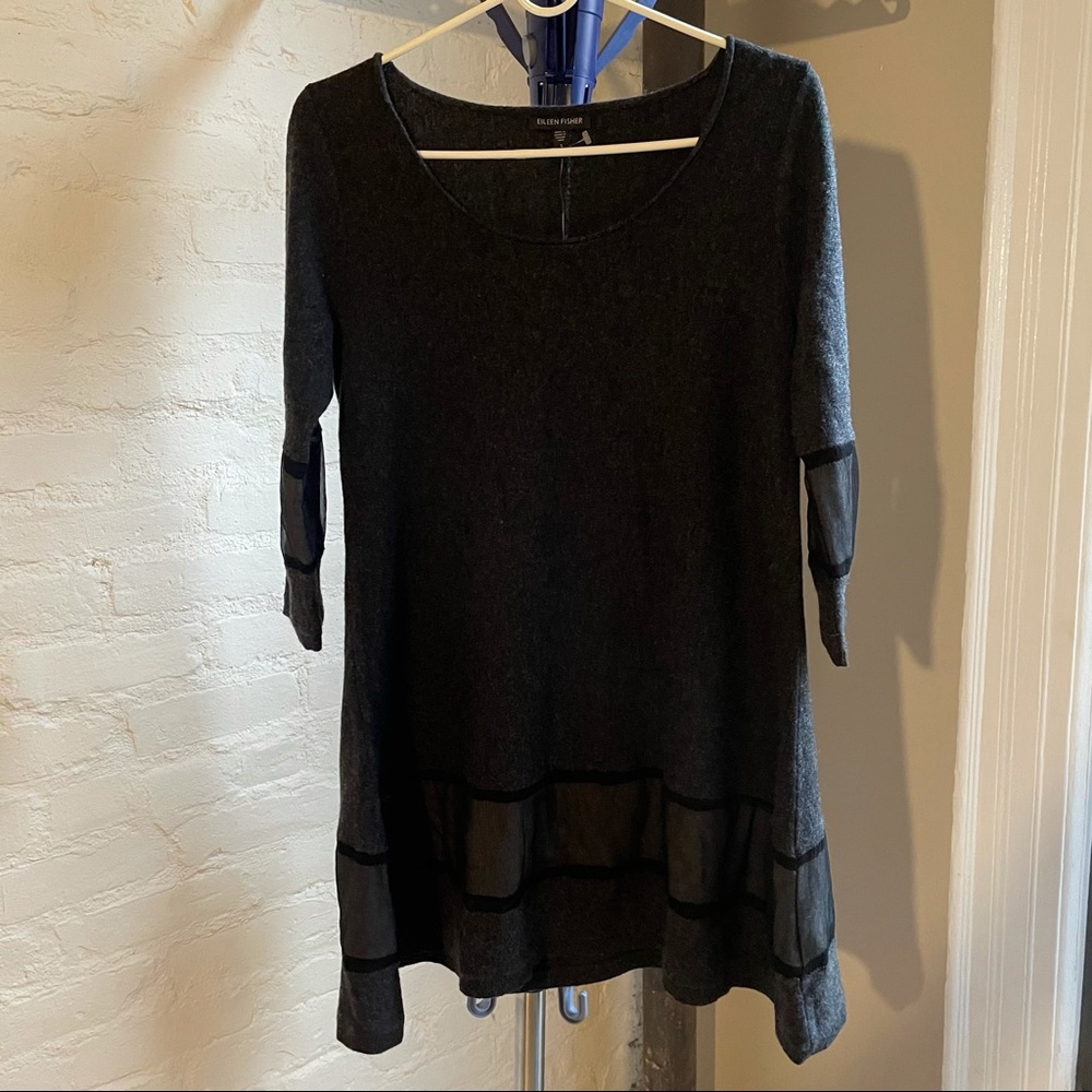 Eileen Fisher wool cashmere knit cashmere dress - Picture 1 of 9